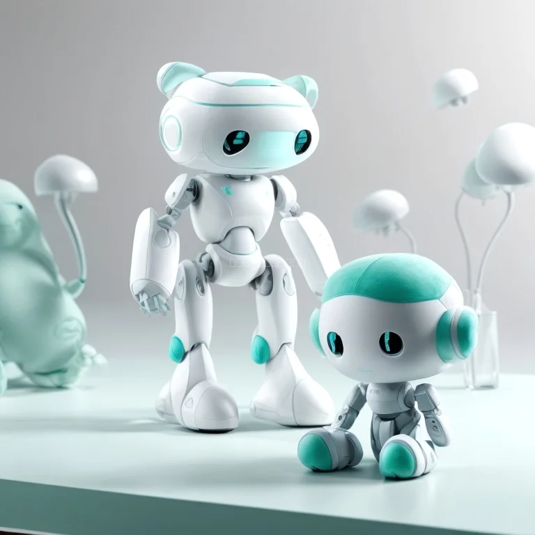 Kind spielt mit KI-gesteuertem Lernroboter